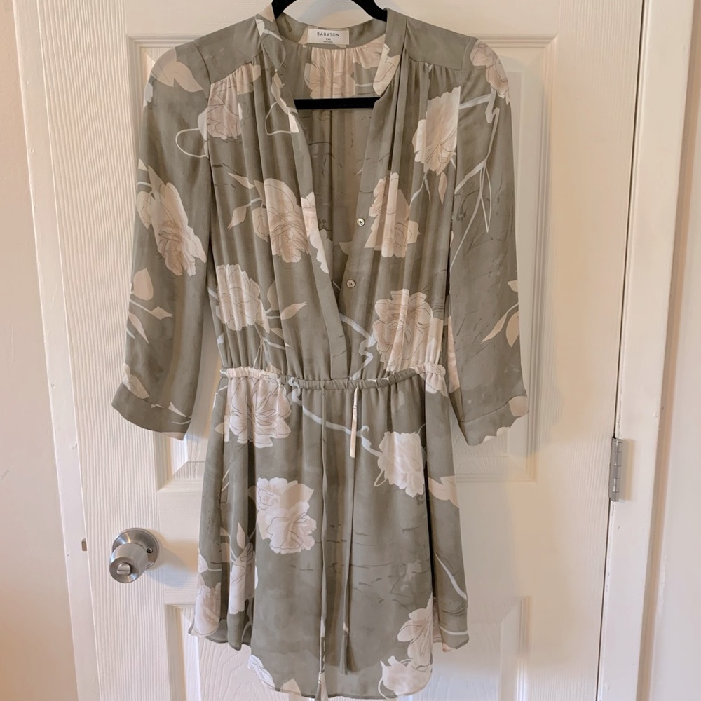 Babaton Bennett Silk Shirt Dress